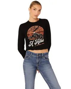 Shyanne Women's Take A Hike Graphic Thermal Long Sleeve Shirt - Swho21k38