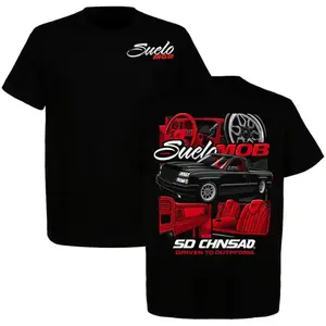 Suelo MOB SD CHNSAD Custom Truck Graphic T-Shirt, Classic Fit Crewneck, Street Truck/Low Rider Streetwear Style, For Chevy Truck Fans, Truck Builders & Car Meet Crew