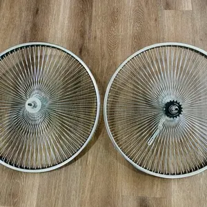 26” Lowrider Bicycle Dayton Chrome Wheels 140 Spoke Bike Rims Front & Rear Coaster Brake Beach Cruiser 144