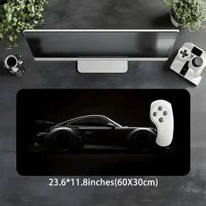 Luxury Sports Car Large Gaming Mouse Pad, Washable Rubber, Non-Slip, Multi-Size, Ideal for Home Office, Great Gift Idea