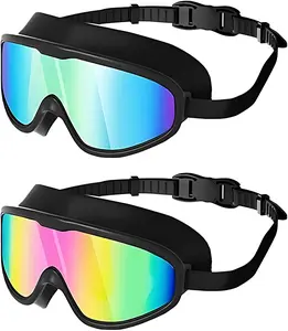Anti Fog Swim Goggles 2 Pack UV Protection Wide View Leakproof Swimming Goggles for Kids Adults 3-12+ with Earplugs Nose Clip Crystal Clear Pool Vision swedish graduation gift outdoor