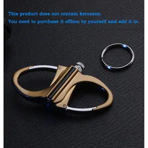 Fashionable and functional keychain for outdoor adventures, designed to hold multiple keys, serve multiple purposes, and act as an emergency lighter (Excluding kerosene)