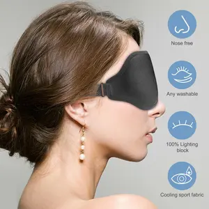 3D Silk Sleep Eye Mask Soft Memory Foam Light Blocking Blindfold for Travel, Yoga & Deep Sleep