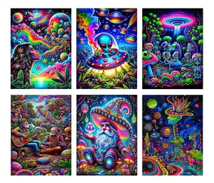 1/3/4/6 Pack Rainbow Diamond Painting Kit for Adults Beginner,5D Round Full Diamond Art DIY Craft Kit,Gift Home Wall Decor