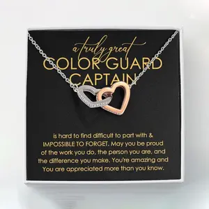 Color Guard Captain Necklace, Gift for Color Guard Captain, Thank You Color Guard Captain, Appreciation for Color Guard Captain