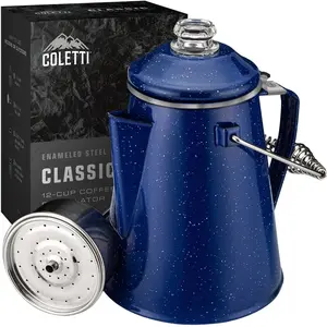 Classic Enamel Camping Coffee Percolator