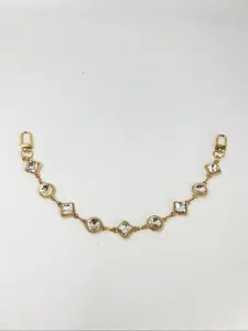 Elegant Crystal Rhinestone Chain Strap Bag Accessories, Stylish Diamond Gemstone Purse Handle, Perfect for Women's Faux Leather Bags, Fashionable Chain Strap