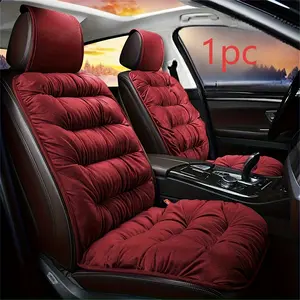 1-piece soft plush car seat cover, universal winter interior accessory for car seat cushion protection cover, rear car seat cover, full-coverage car seat cushion, lightweight filled with polyester fiber, suitable for car enthusiasts and owners