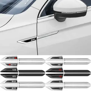 2pcs For Volkswagen VW Tiguan L 2017 Car Styling RLINE R 4MOTION Logo Side Body Fender Emblem Sticker Decoration Auto Refit Accessories