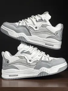 Couple's Fashion Colorblock Skateboard Shoes, Breathable Comfortable Sneakers, Casual Outdoor Streetwear, All-Season Wear