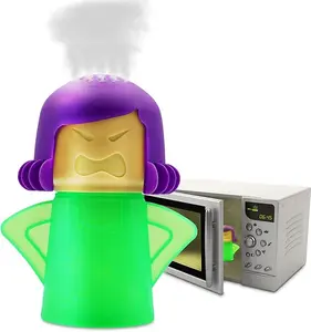 Angry Mama Microwave Oven Steam Cleaner, Angry Mom Microwave Cleaner, Just Add Vinegar and Water, Cut Cleaning Time by Half (Green)