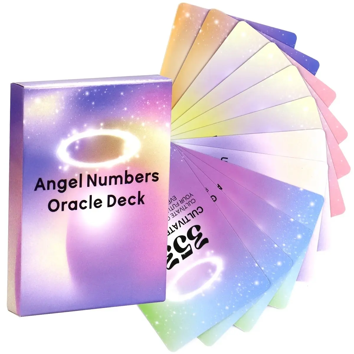 Angel Number Oracle Message Cards, Divination Tool and Fortune Telling Cards, Portable Size, Family Gathering Entertainment Game Cards, Angel Card Deck, Card Games, Card Games For Teens