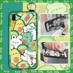 Phone Holder Anti-dust Phone Case For VIVO Y93 China/Y70 Back Cover Wrist Strap Shockproof Wristband Dirt-resistant Soft case protective Cartoon Durable Lanyard ring Waterproof