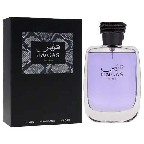 Rasasi Hawas for Men Eau de Parfum Spray, 3.4 Ounce