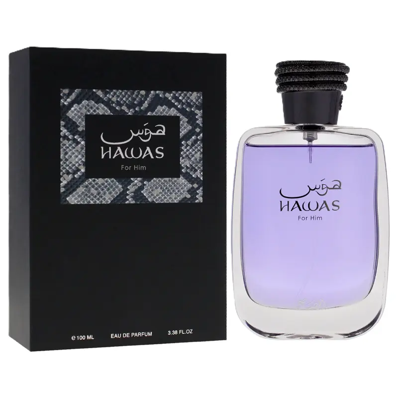 Rasasi Hawas for Men Eau de Parfum Spray, 3.4 Ounce