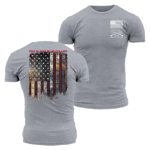 Red Blood Blue Collar® T-Shirt - Dark Heather Gray