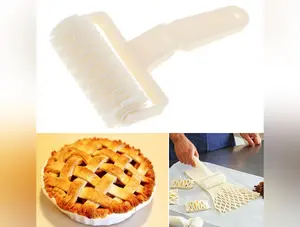 Large Pie Pizza Cookie Cutter Pastry Plastic Baking Tools Embossing Dough Roller  Bakeware Lattice Cutter Craft Kitchen Gadgets