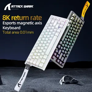 ATTACK SHARK X68 HE Wired Gaming Keyboard, Mechanical Keyboard, Esports Magnetic Axis, Computer Peripherals Suitable for Office PC Laptop Use