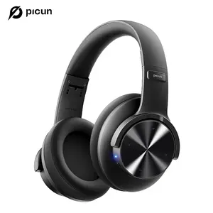 Picun B8 Bluetooth Headphones, 120H Playtime Headphone Wireless Bluetooth with 3 EQ Modes, Low Latency, Hands-Free Calls, Over Ear Headphones for Travel Home Office Cellphone PC