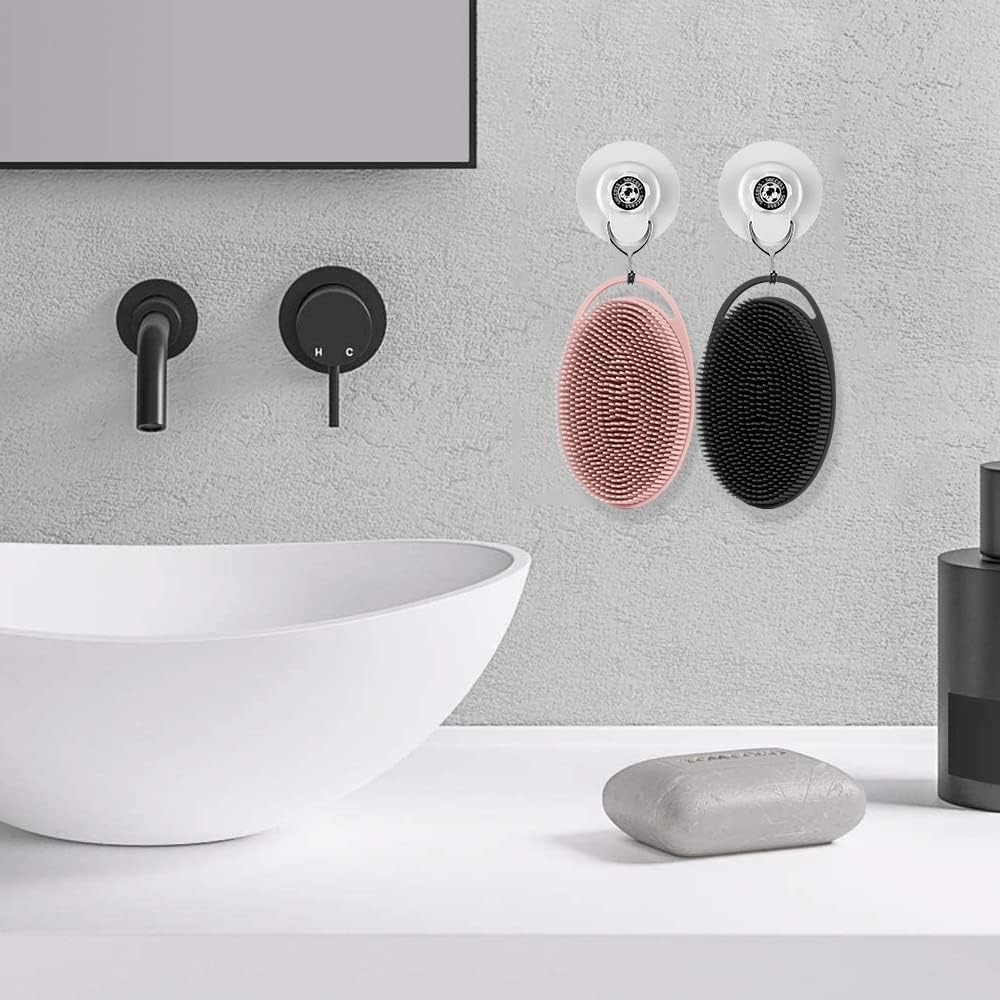 Soft Silicone Body Scrubber 2‑Pack 2‑in‑1 Silicone Shower Loofah & Exfoliating Body Brush for Sensitive Skin Gentle Exfoliation Deep Clean & Rich Lather Hygienic Quick‑Dry Spa Bath Accessory