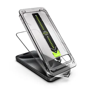 Tempered glass screen protector for iPhone 17 16 Pro Max, comes with automatic alignment tool and dust-free application, scratch-resistant high-definition screen protector