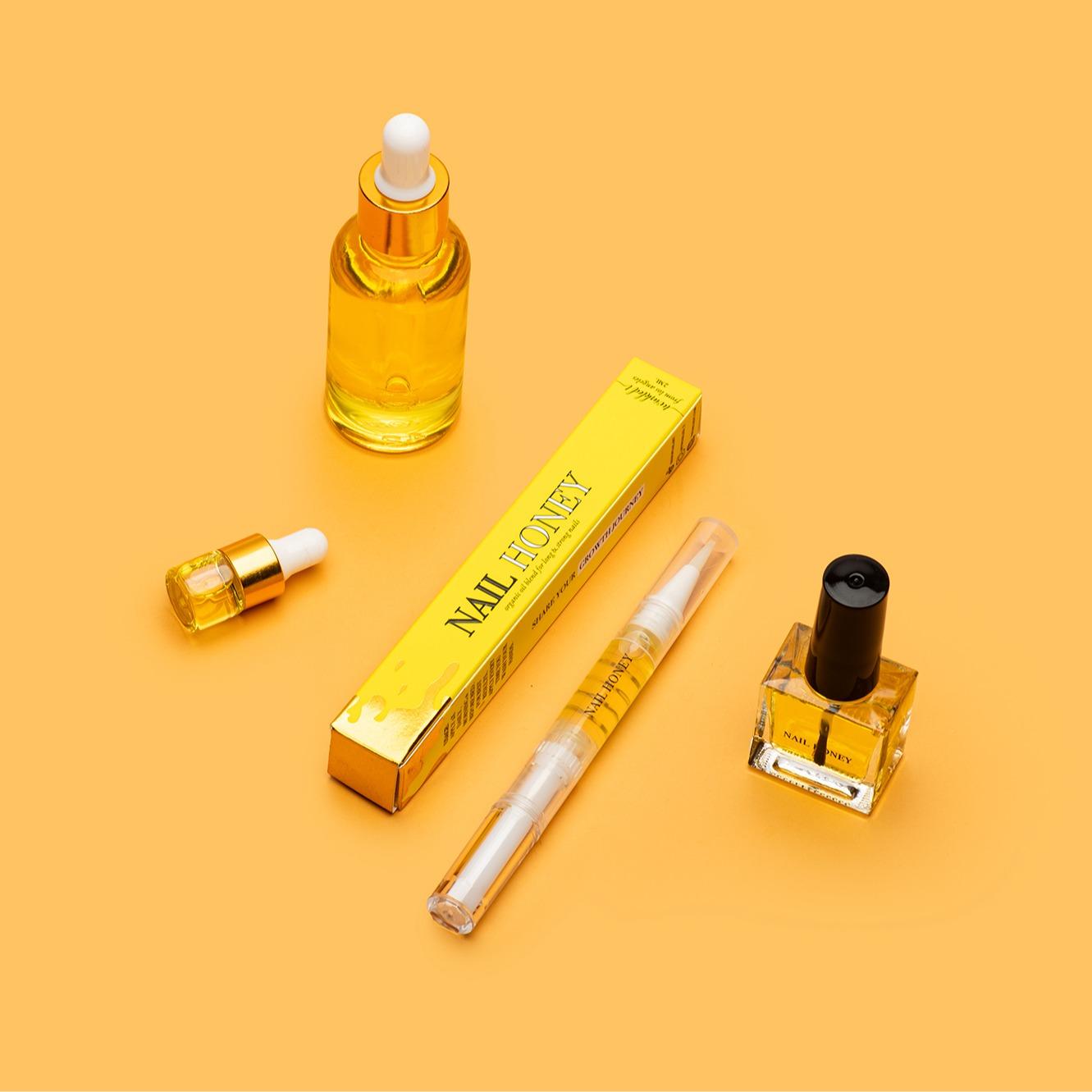 Twinkled T Nail Honey Organic Nail Growth Oil for Strength & Moisture Blend with Golden Jojoba Argan Coconut & Nourishin