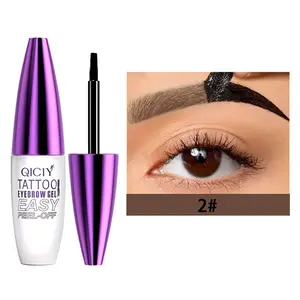 Waterproof Pull-Out Brow Gel for Natural Long-Lasting Makeup, Fun Peel-Off Design, Shade, Suitable for All Skin Types, 1 or 4 Pack, Tinted Brow Gel