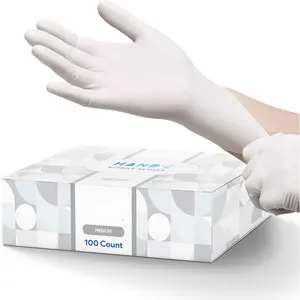 White  Disposable Gloves - Latex Free  Prep, Salon, Hair Dye, Kitchen Gloves