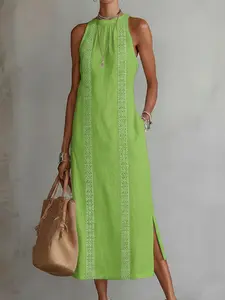 2026 European and American Cross-Border Tiktok Women's Solid Color Loose Long Shirt, Fashion Casual Everyday Female Dress, Trendy and Comfortable