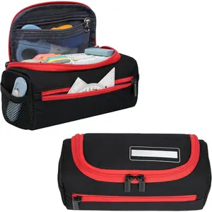 Pencil Case Organizer for Men Women,  Capacity Pencil Pouch, Sturdy Portable Storage Bag for Office Travel Supplies - Black