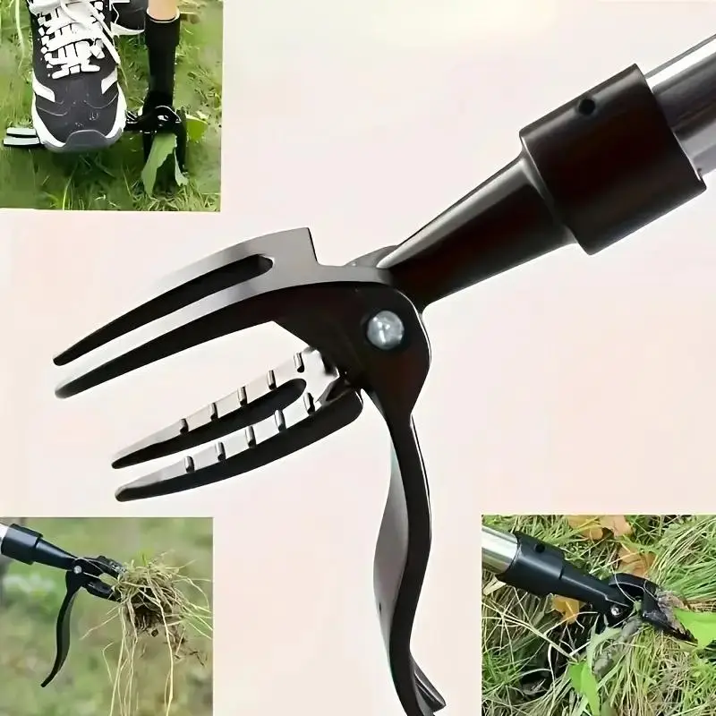 4-claw Steel Root Removal Garden Weeding Tool, Easy Grip Weed Eater Design for Yard and Garden Use, Garden Tool Head (Handle Not Included), Garden Mai
