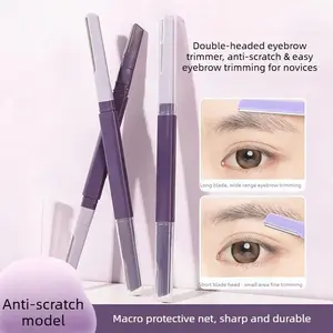 2PCS Dual-ended sharp, smooth precision eyebrow grooming knife, safety design, hair removal tool, portable, recommended for beginners