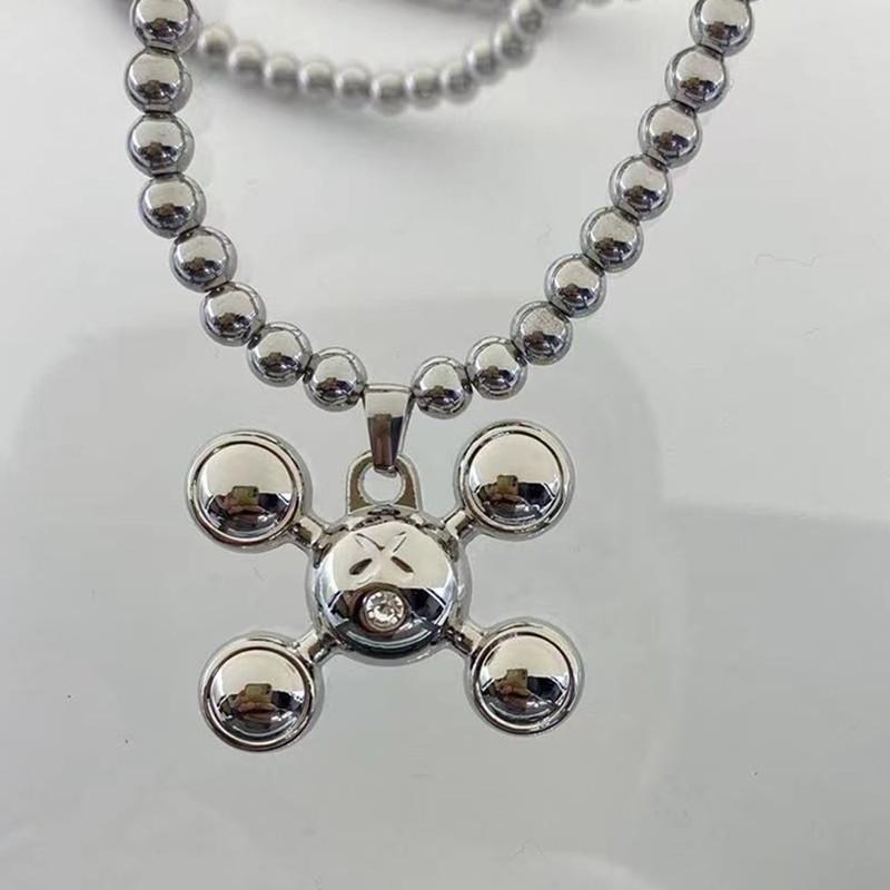 Quad Ball Pendant Hip Hop Style Stainless Steel Jewelry Men's and Women's Fashion Personality Necklace Collection Wholesale