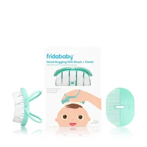 Infant Head-Hugging Baby Hairbrush and Comb Set, Newborn and Up