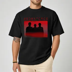 Soda Stereo Ecos #01 Comfort Color Letter Printed Tee Ring-Spun Cotton Soft-Washed T-Shirt Trendy Tops Perfect Gift