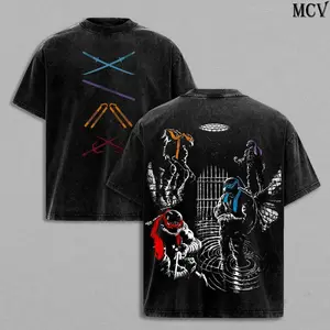 Teenage Mutant Ninja Turtles Retro Vintage Limited Edition Raven Wash Tee Menswear Clothes 100% Premium Cotton Soft Top Classic  Apparel OA5