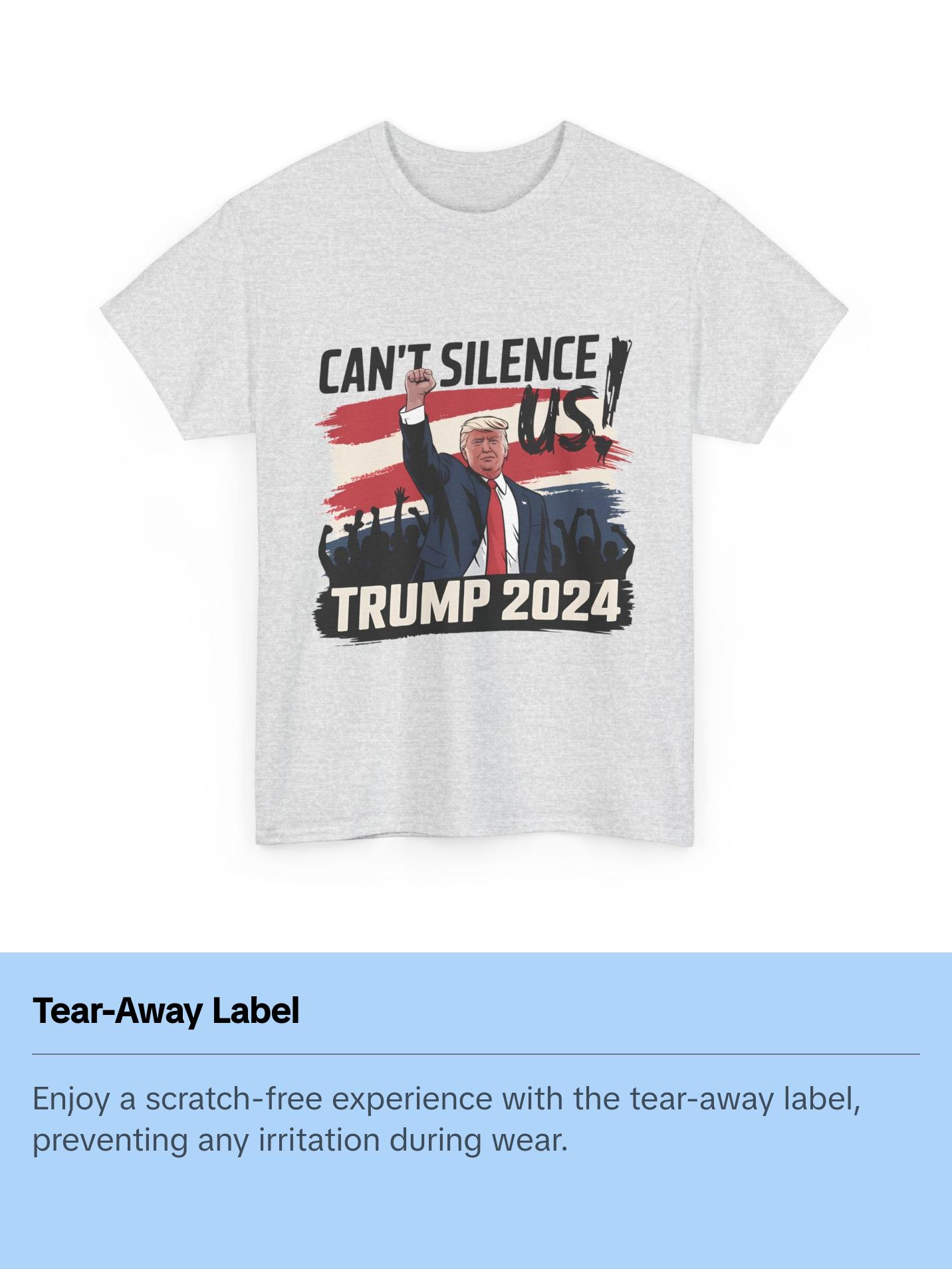 Can't Silence Us Trump - Unisex Heavy Cotton Tee