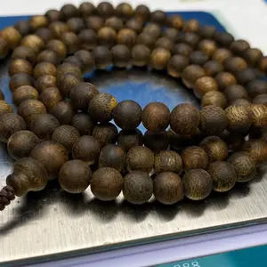 Green Qinan Agarwood Buddhist Bead Bracelet Hand String Collectible Grade Agarwood Bracelet for Men and Women meditation yogajewelry fengshui woodenbracelet