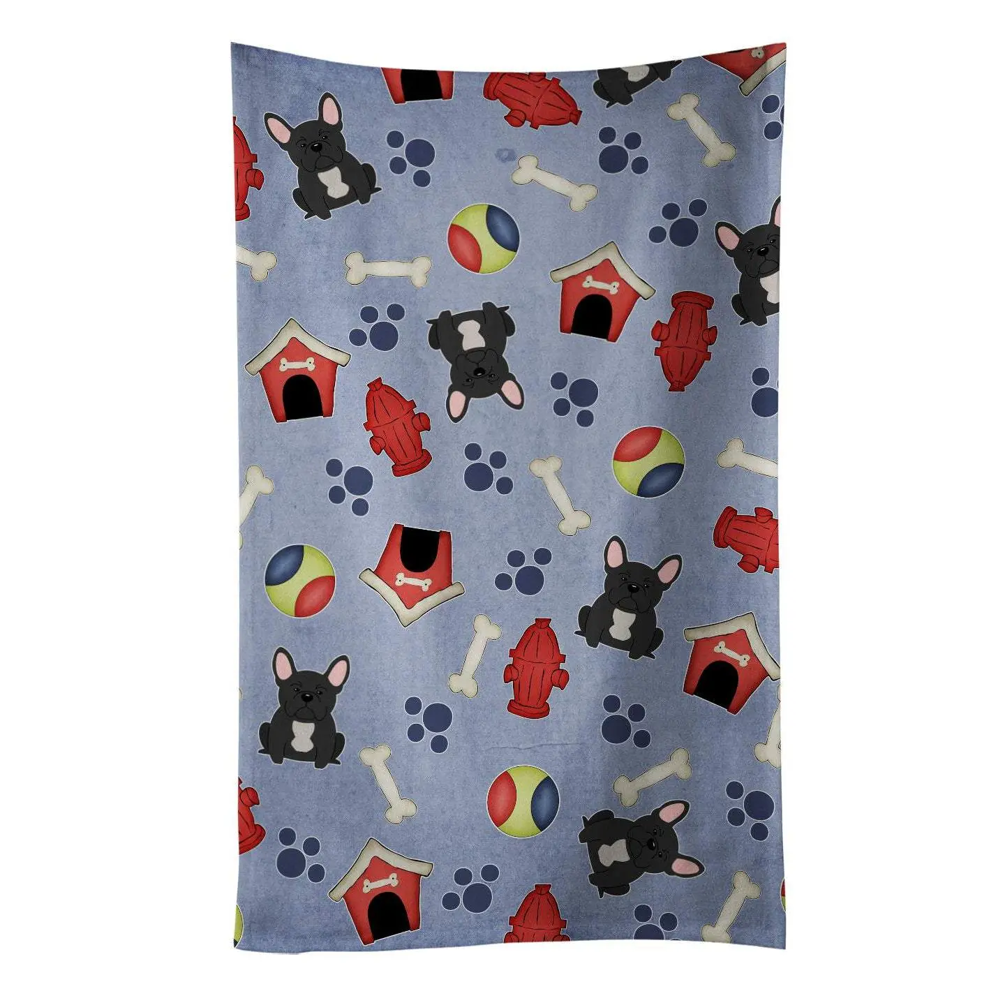Black French Bulldog Themed Plush Velvet Cleaning Cloth - 15x25 Inches, Vibrant Art, Synthetic Long-Lasting, Dyed Directly Into Fabric, Do Not Iron, Dog House Collection Kitchen Towel BB2627KTWL, 15 Inches By 25 Inches, Dyed Directly Into The Fabric