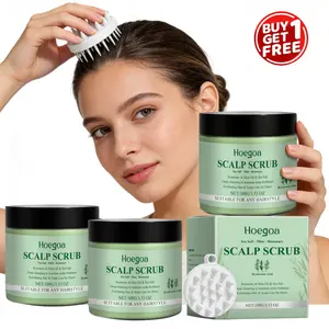 2% Sea Salt Mint Rosemary Scalp Scrub with Hyaluronic Acid, Scalp Cleanser, mild exfoliating deep cleansing oil control, keep scalp fresh cool and moisturized, free scalp massage tool perfect gift limited stock