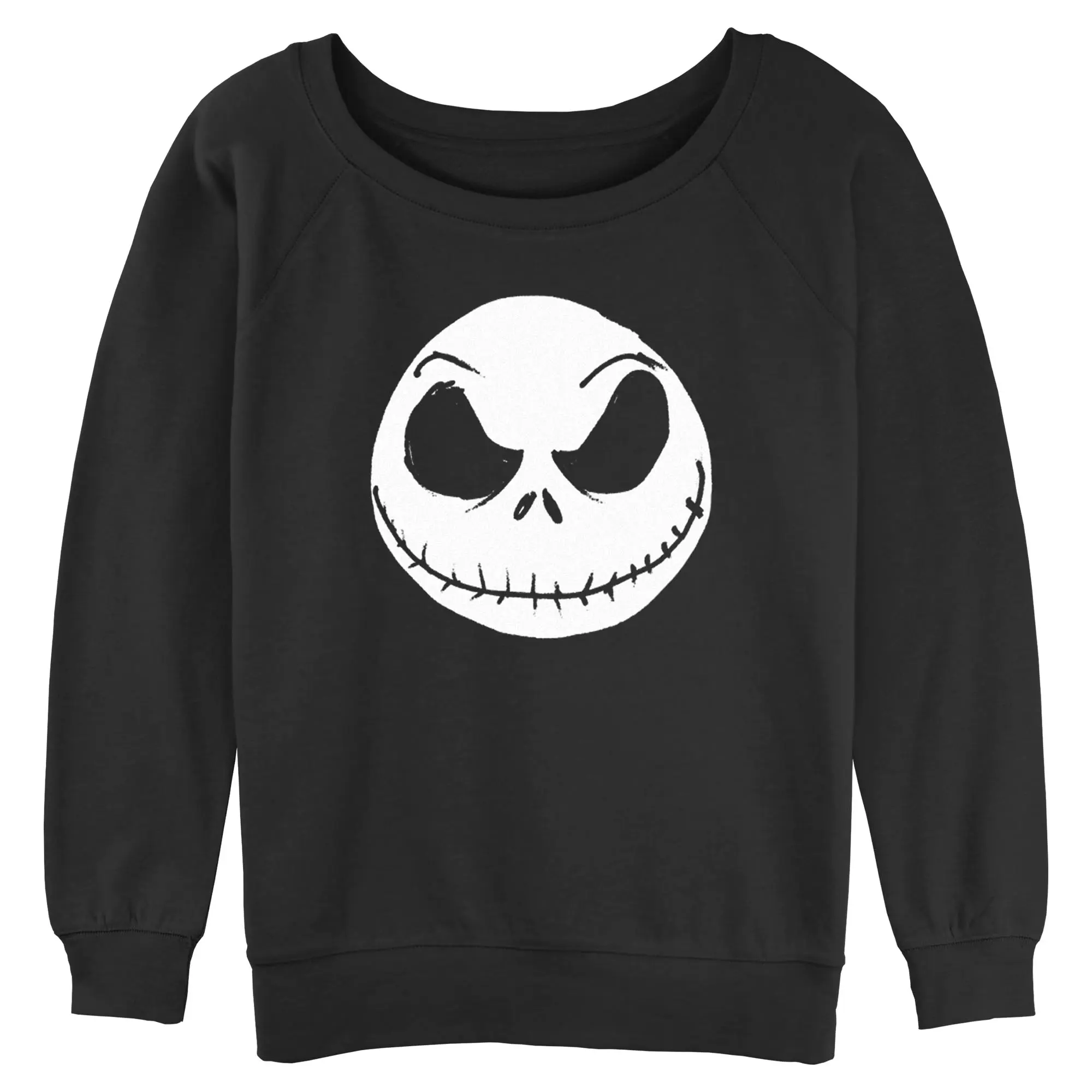 The Nightmare Before Christmas Halloween Jack Skellington Big Face Juniors Sweatshirt