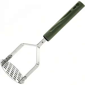 Potato Masher,Mashed Potato Masher Stainless Steel Masher Kitchen Tool Heavy Duty Sweet Potato Vegetable Fruit(Green)
