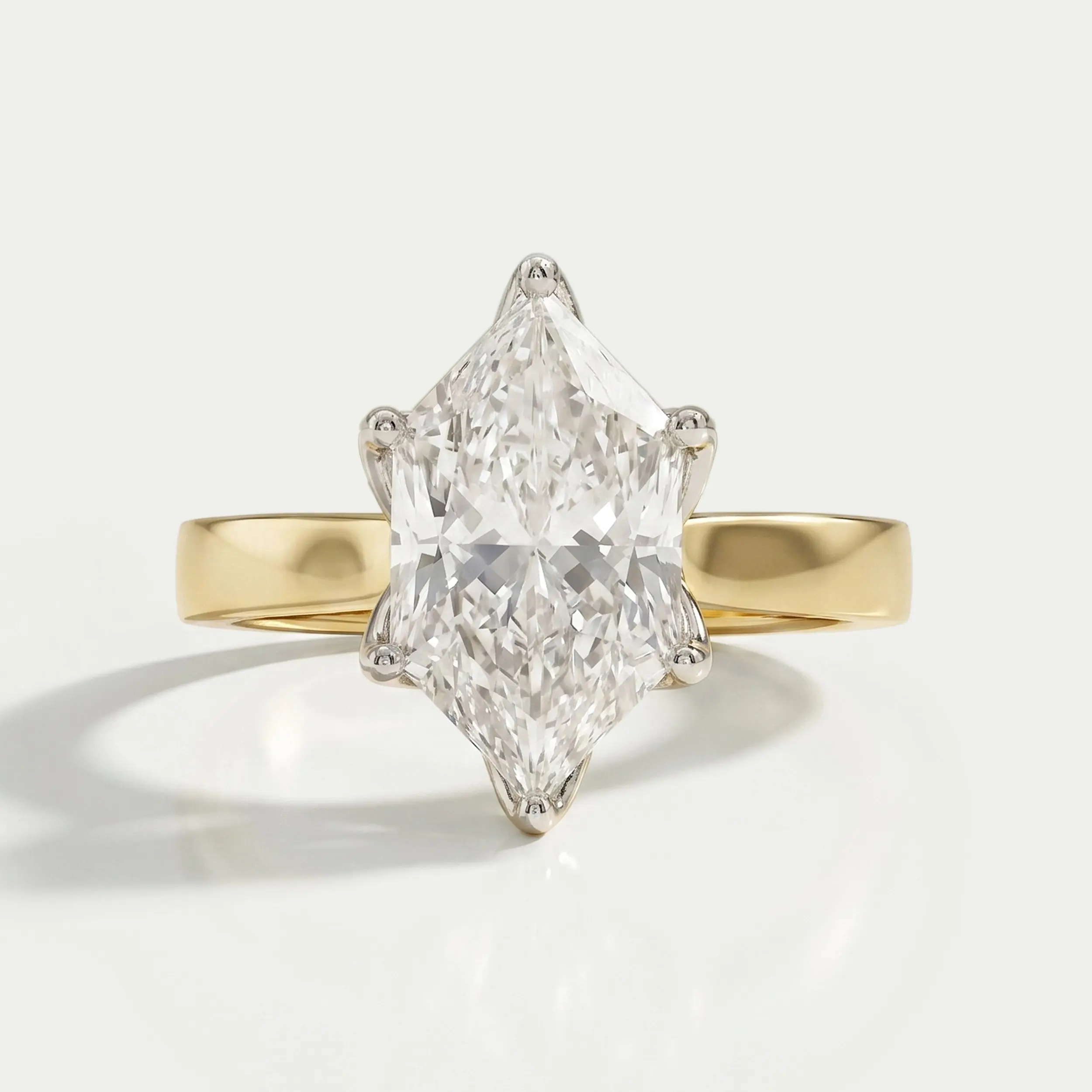 Dutch Marquise Diamond Solitaire Engagement Ring