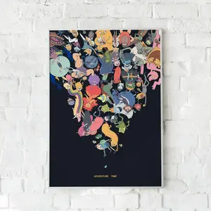 Adventure Time Poster, Adventure Time TV Show Poster, Finn Jack Print, Marceline Bubblegum Wall Art, Adventure Time Poster Gifts For Her Him