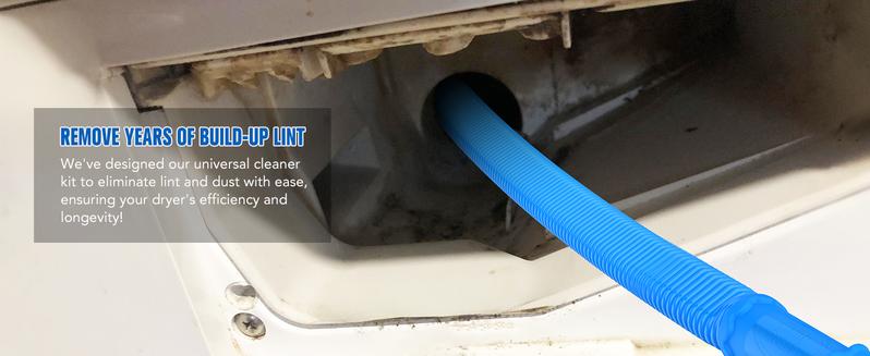 2 Pieces Dryer Vent Cleaner Kit Compatible with All Vacuum Cleaner, Dryer Lint Brush and Vacuum Hose Attachment with Stretch Universal Connector, Quickly Lint Remover