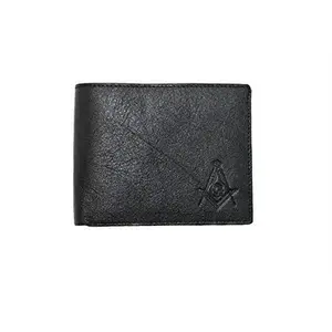 Masonic Black Leather wallet - LW 102