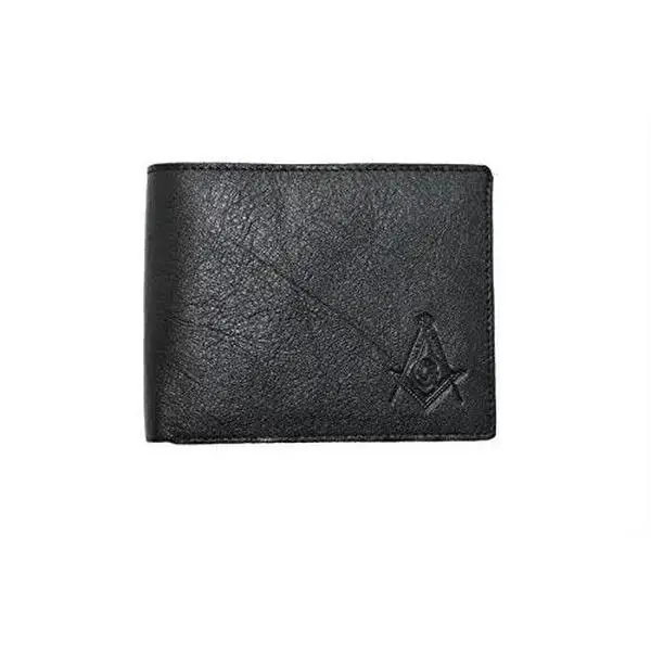Masonic Black Leather wallet - LW 102