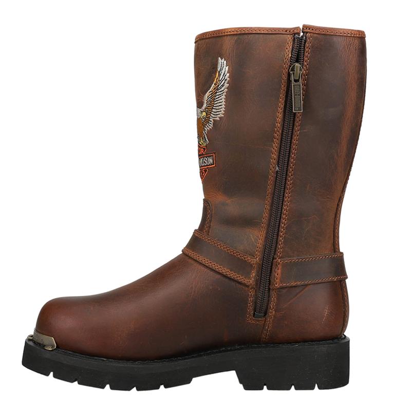 Harley-Davidson Footwear Womens Corley  Casual Boots Mid Calf Low Heel 1-2" - Brown