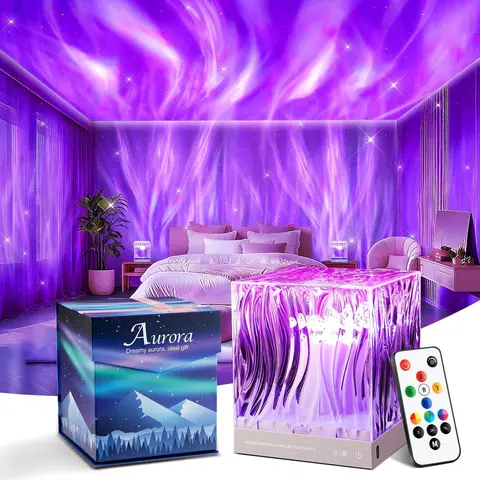 OneFire Aurora Lamp, Ambient Lighting for Bedroom, Cool Things Water Ripple Lamp,Dimmable+Remote+Timer Space Projector Gifts for Women Who Have Everything,Pink Roses Romantic Bedroom Decor,ambiance light,summergarden