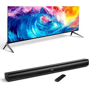 VEVOR Sound Bar for Smart TV, 2.0 Channel, 24-Inch Compact Soundbar TV Speakers for Projector, Bluetooth AUX Connection, Remote Control, Easy Setup, 80W Surround Sound System for PC Home Theater AudioVEVOR Super Brand Day